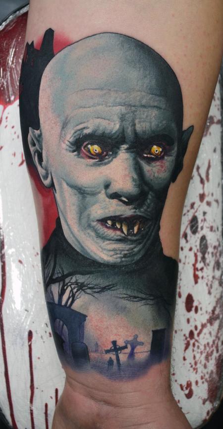 Devons traditional style vampire  Dollys Skin Art Tattoo Kamloops BC