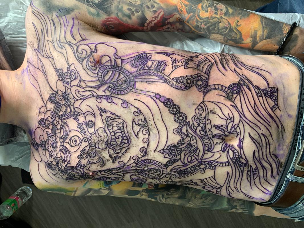 Mahakala backpiece tattoo