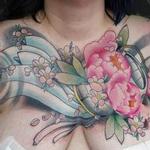 Tattoos - Peony Lantern Chestpiece - 145876