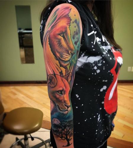 Tattoos - Colorful lions - 129999