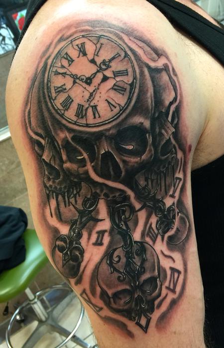 Tattoos - Skull time - 109103