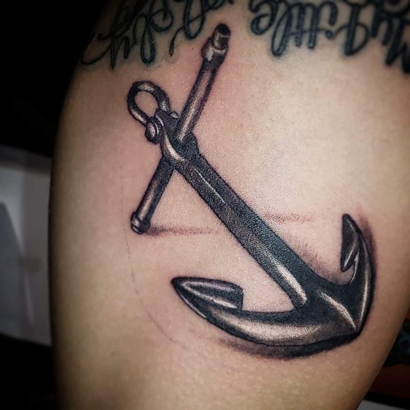 Realistic anchor tattoo by Blake Ohrt (MADISON): TattooNOW