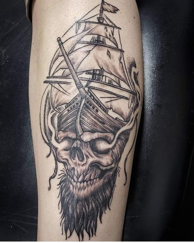 TATTOO Jack Sparrow JOHNNY DEPP PIRATES swallow sailor X3 LG  eBay