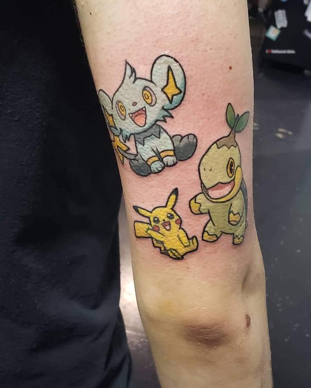 Pokemon Sticker Tattoo By Blake Ohrt Madison Tattoonow