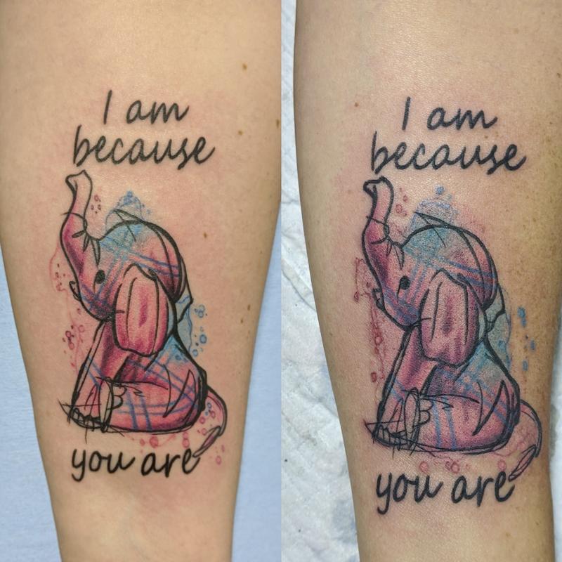 Mom and daughter watercolor by Dylan Talbert RIP: TattooNOW Mom and daughter watercolor by Dylan Talbert RIP: TattooNOW