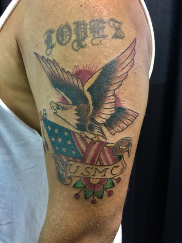 Sailor Jerry Usmc by Christopher Arthur (PORTLAND): TattooNOW