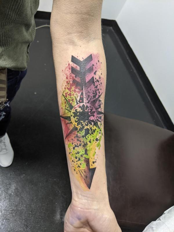 Tattoo uploaded by Inkaholik Tattoos  The Chapel  Watercolor arrow GET  TATTED UP watercolor arrow inkaholik inkaholiktattoos miami kendall   Tattoodo