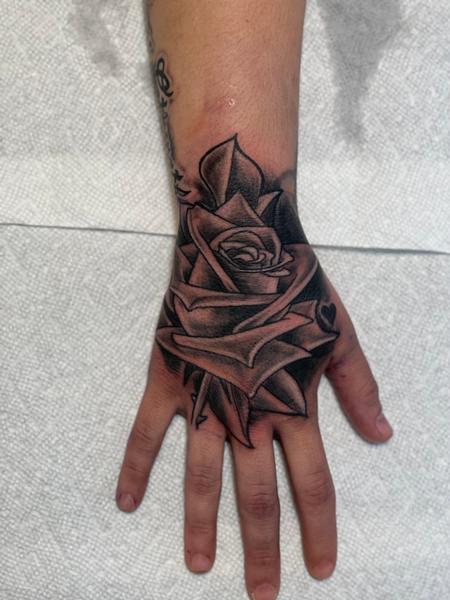 Tattoos - Hand rose - 143451