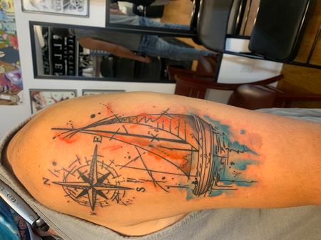 Tattoos - Watercolor sailboat - 142284