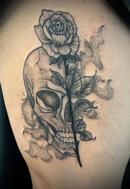 Tattoos - Skull rose - 143036
