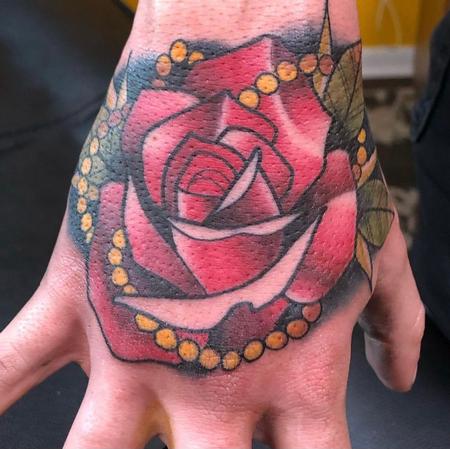 Tattoos - Hand rose - 144809
