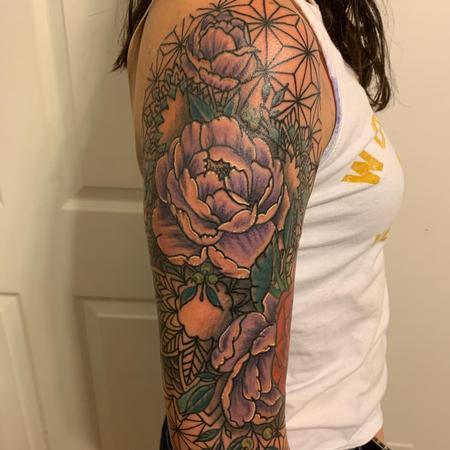 Tattoos - Peony mandala geometric - 140146