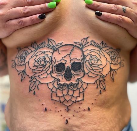 Tattoos - Skull rose - 143483