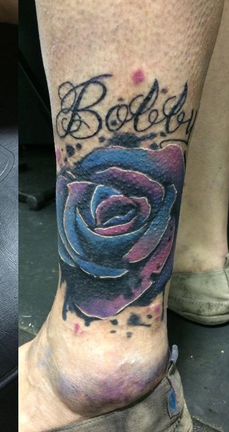 Tattoos - Water color rose cover up  - 134576
