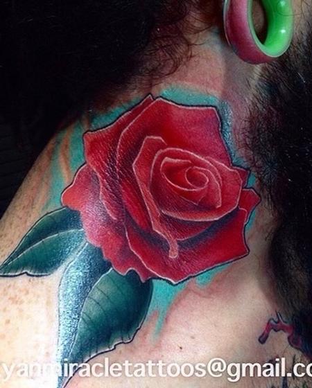 Tattoos - Neck rose - 144944