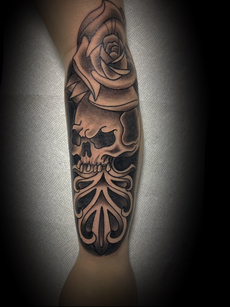 Tattoos - Skull rose - 143070