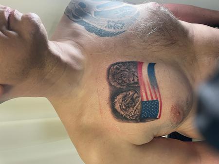 Tattoos - Eagle lion flag - 145185
