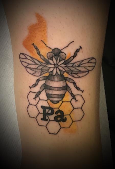 Tattoos - Dotowork Bee - 140502
