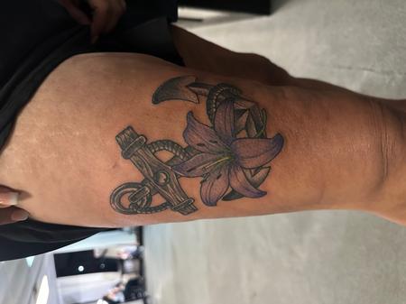 Tattoos - Anchor flower - 145394