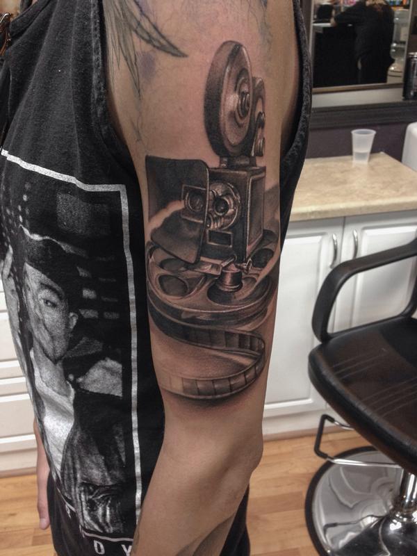 Filmstrip memorial tattoo @drewformer #memorialtattoo #filmstrip  #filmstriptattoo #renemberancetattoo #blackandgreytattoo… | Instagram