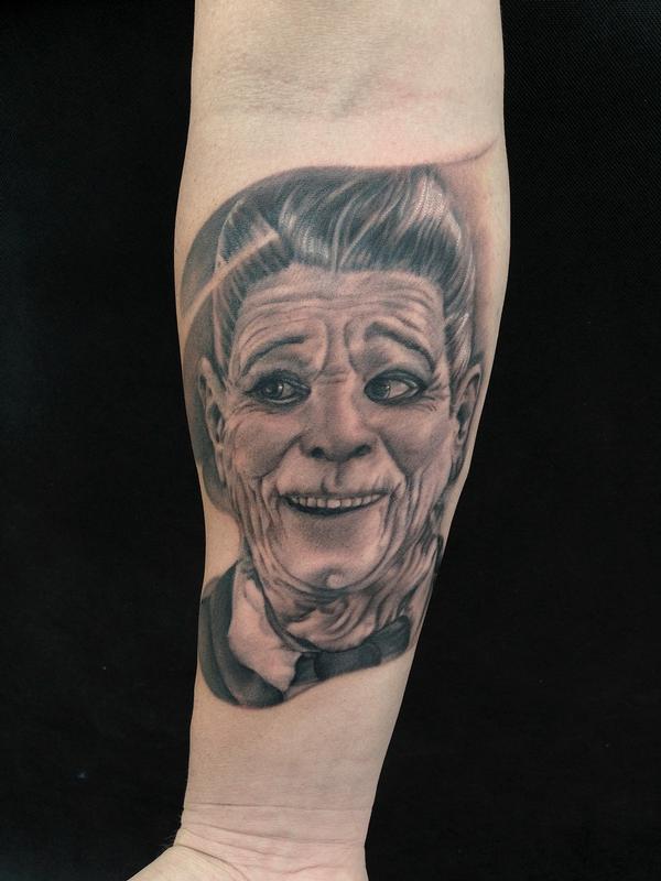 Black and grey portrait from point break by Ryan Mullins: TattooNOW Black and grey portrait from point break by Ryan Mullins: TattooNOW