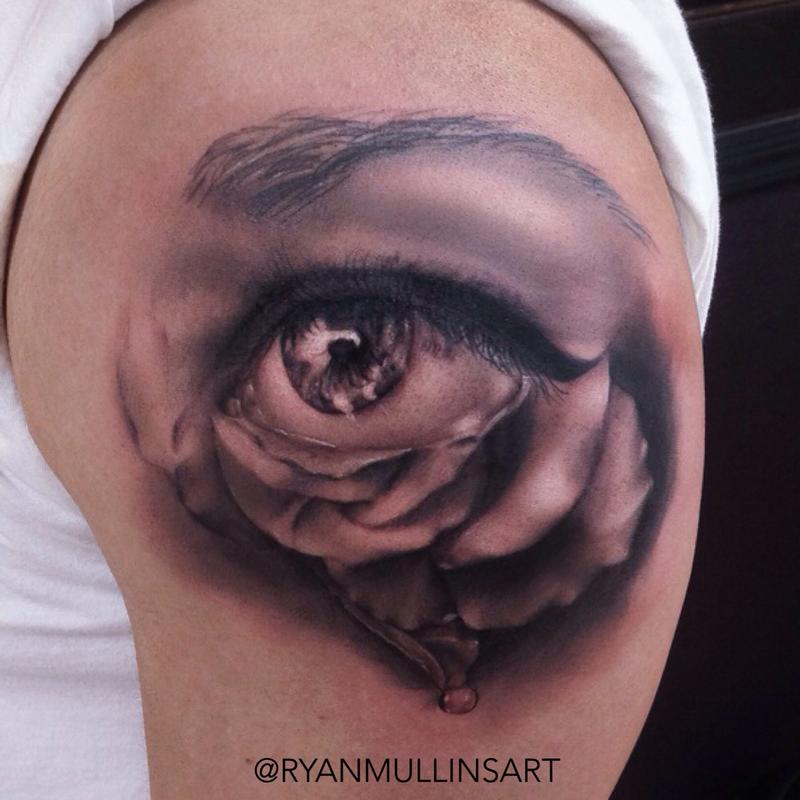 eyeballrose  Tattoos by Jake B