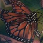Tattoos - Realistic color Monarch butterfly tattoo, Brent Olson Art Junkeis Tattoo  - 107973