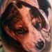 Tattoos - color realistic portrait of dog tattoo. - 69489