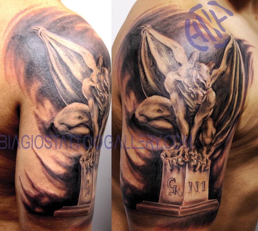 10 Best Frightening Gargoyle Tattoo Designs  Styles At Life
