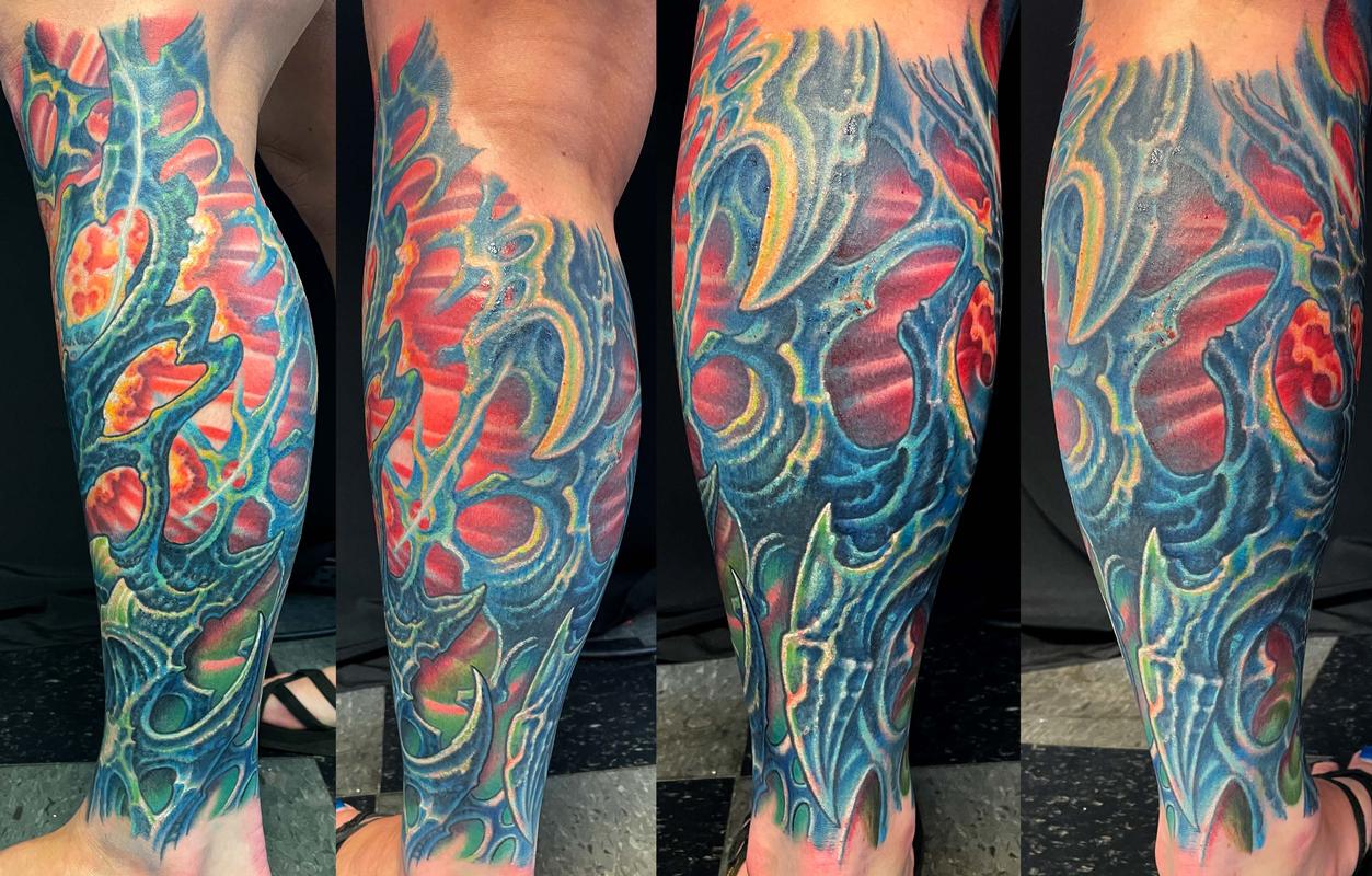 BIO ORGANIC LOWER LEG by Don McDonald TattooNOW