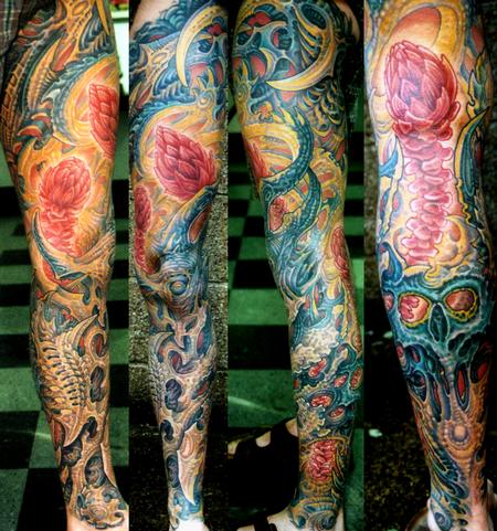 Tattoos - Biomech Leg Sleeve - 112526