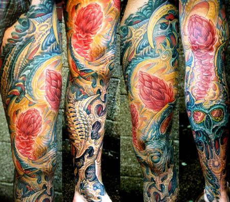 Tattoos - Biomech Leg Sleeve - 112527