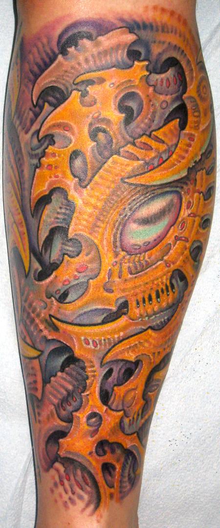 Tattoos - Biomech Lower Leg - 113557