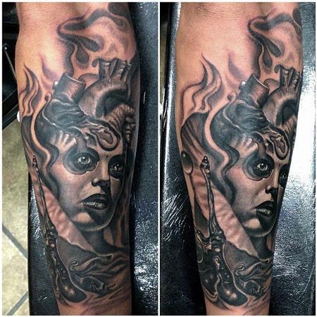 Tattoos - Surreal Heart Face - 79565