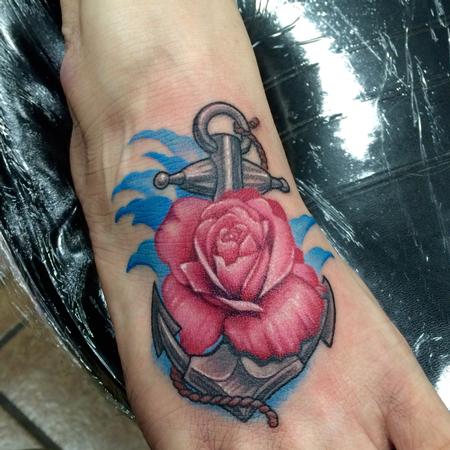 Tattoos - Rose and Anchor - 99592