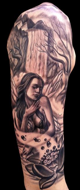 Tattoos - Midnight summers dream inspired water fairy. - 58954