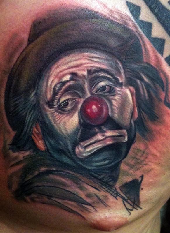sad clown tattoo  All Things Tattoo