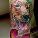 Tattoos - Dog and Orchid - 74369