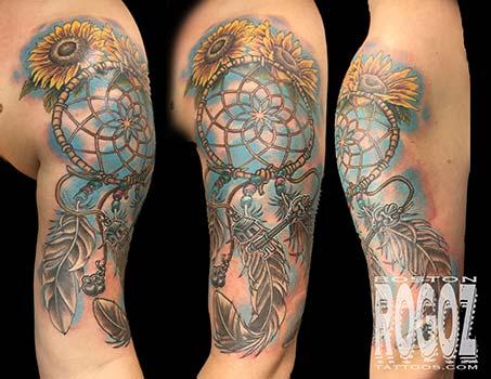 Dreamcatcher With Sunflowers By Boston Rogoz Tattoonow Dreamcatcher With Sunflowers By Boston Rogoz Tattoonow