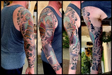 Tattoos - Samurai and snake sleeve - 143390