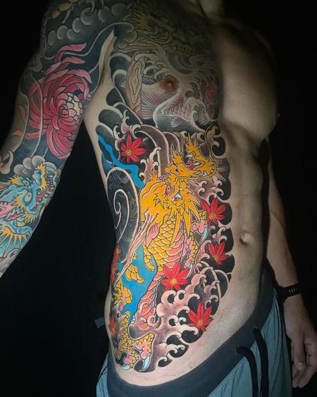 Tattoos - Japanese dragon rib panel - 145593
