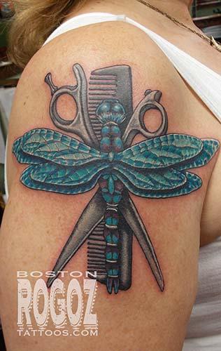 Hairdresser tattoo by Boston Rogoz: TattooNOW Hairdresser tattoo by Boston Rogoz: TattooNOW