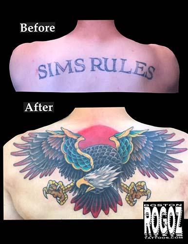 Tattoos - Eagle cover up tattoo - 127416