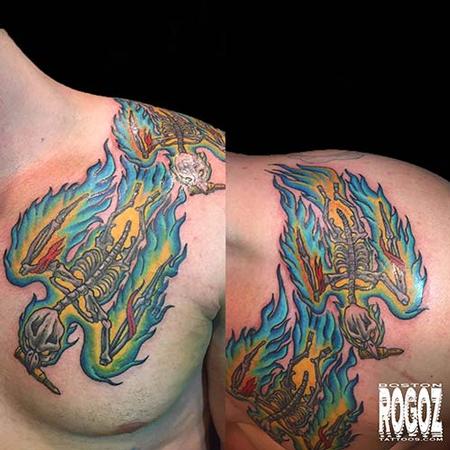 Tattoos - Flaming sparrows - 119636