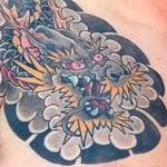 Tattoos - Japanese dragon. And chrysanthemum chest and arm sleeve - 145589