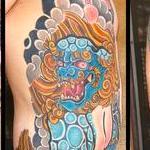 Tattoos - Foodog and peony side panel - 145599