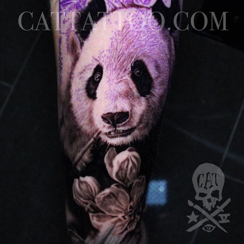 Panda tattoo, Bear tattoos, Panda art