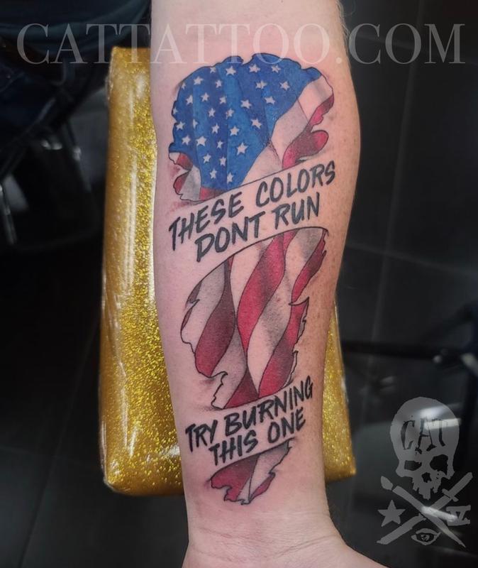 usa flag tattoo  Blog  Independent Tattoo  Delawhere