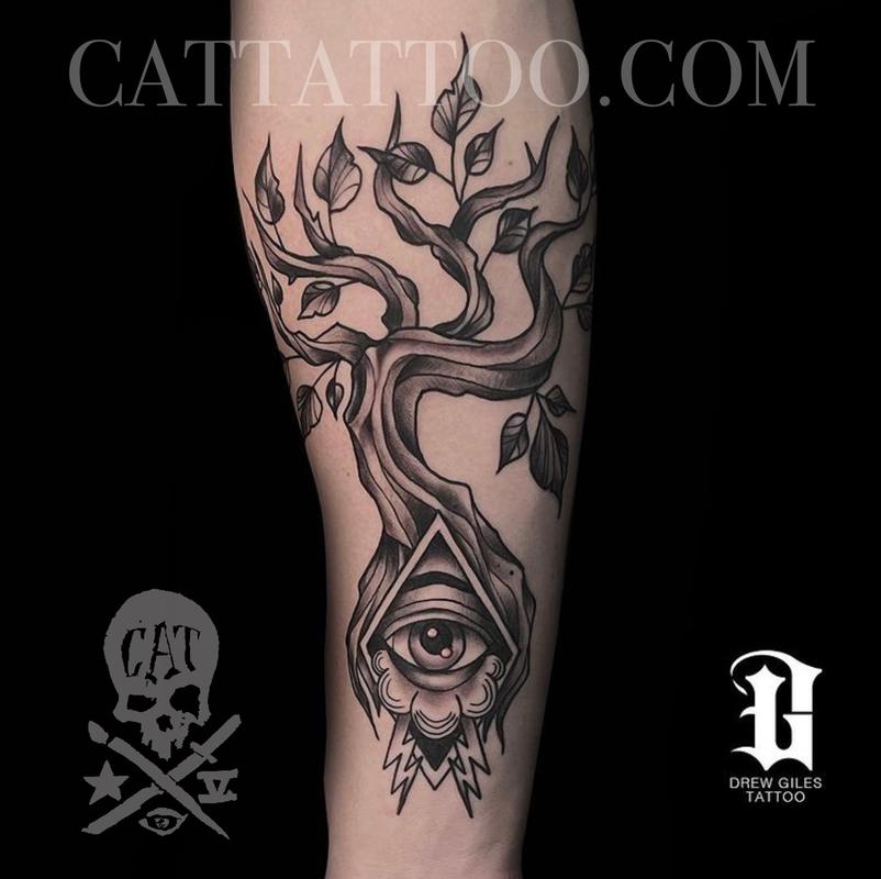 Tree with Eye by Drew Giles: TattooNOW Tree with Eye by Drew Giles: TattooNOW