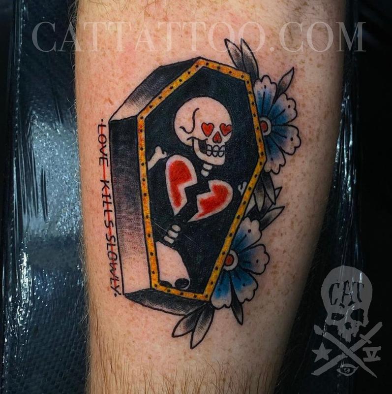 MANS RUIN  LOVE KILLS  KnuckleTattooscom